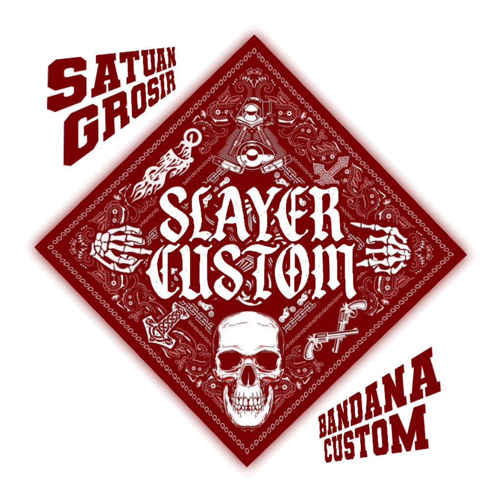 BANDANA CUSTOM SATUAN DAN GROSIR COCOK UNTUK DILEHER DAN KEPALA SLAYER | PAISLEY | 100% Cotton | Ter