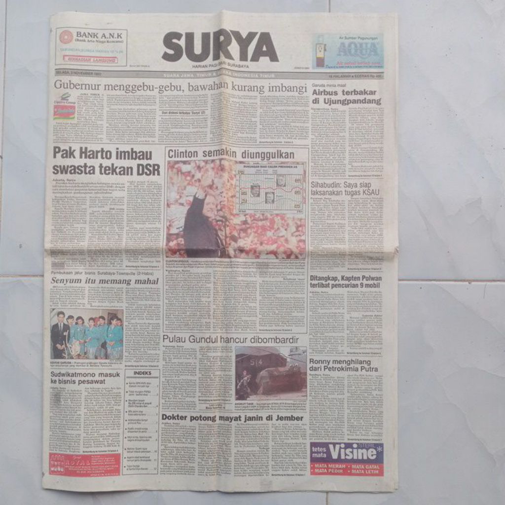 Koran Jadul Surya 3 November 1992