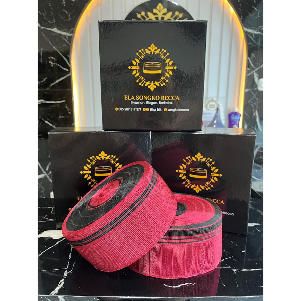 songkok recca kualitas premium  (merah & hitam)