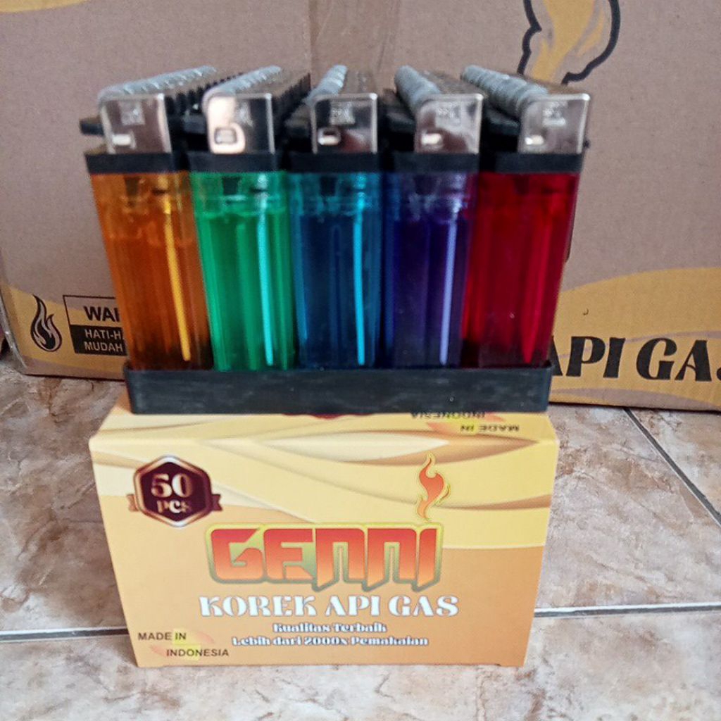 korek gas/bensin gas/mancis/merk genni ukuran besar/1 Box