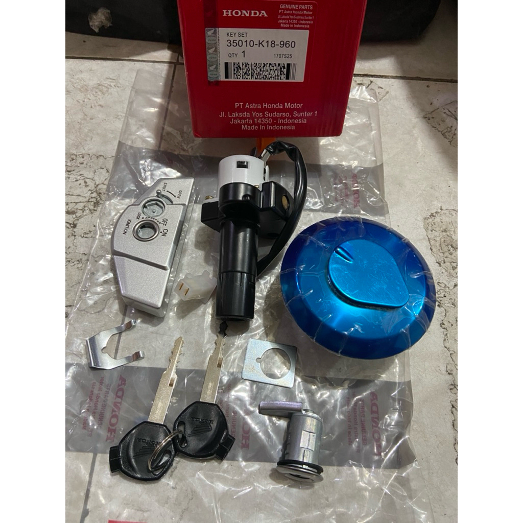 KYE ORIGINAL SET KUNCI KONTAK HONDA MEGAPRO NEW, ORIGINAL SET KUNCI KONTAK HONDA VERZA, ORIGINAL SET