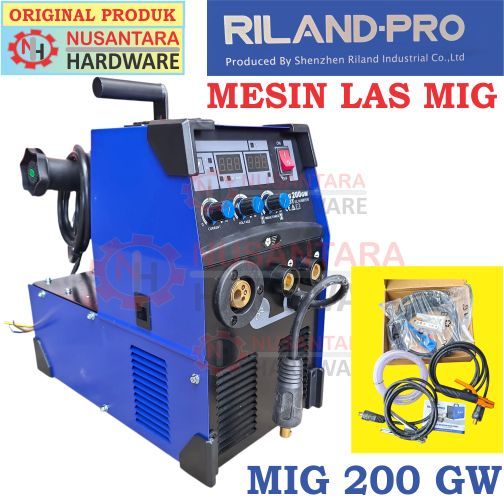 mig welding RILAND PRO MIG 200 GW, mesin las mig riland pro mig 200 gw, mesin las co, travo las mig