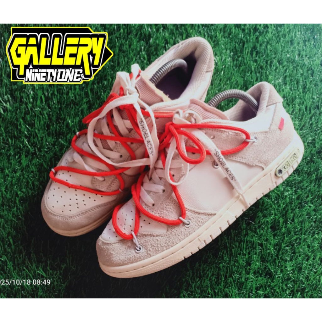 sepatu sport sneakers Nike  SB off white sepatu Nike SB dunk low x off white