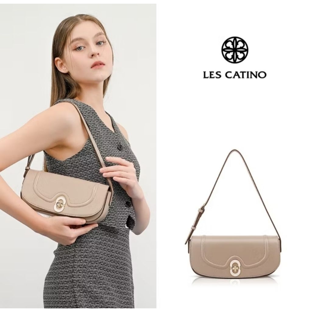 Tas Wanita Bahu Selempang LES CATINO Original Mall Branded Deluxe LCX-Oriko Flap Shoulder
