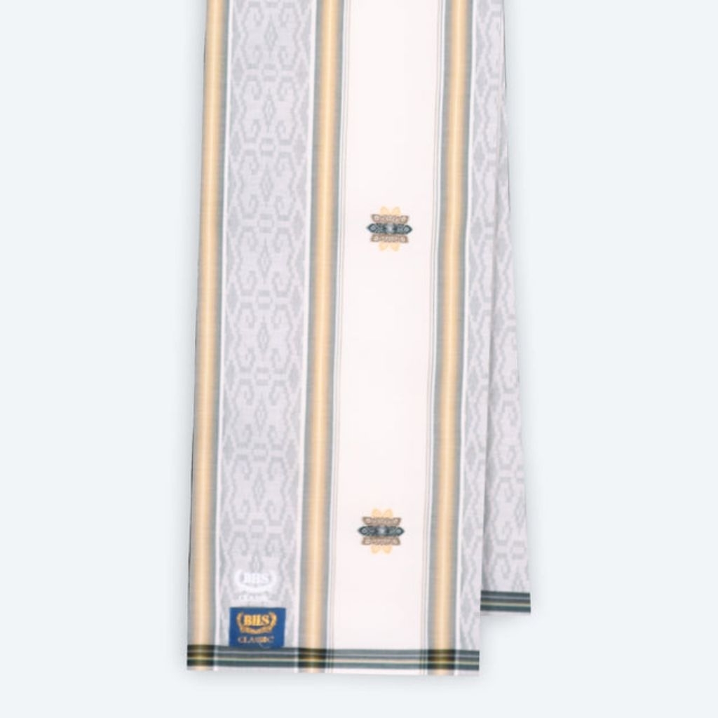 Sarung BHS Classic Gold Motif C45 SSF SJ Putih Kuning