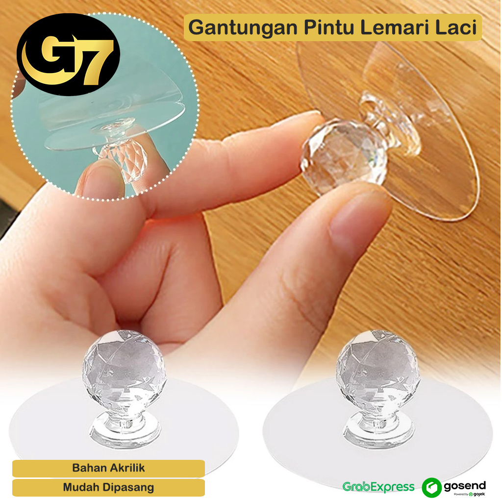 Gagang Pintu Lemari Laci Transparan Gagang Tarikan Lemari Gagang Pintu Tempel Plastik Akrilik Knop H