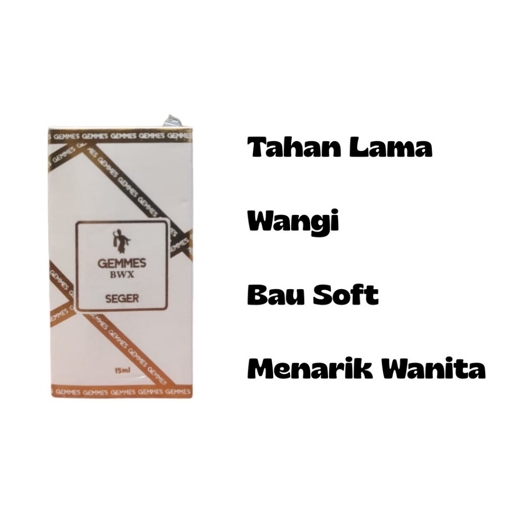 Parfum Gemmes BWX Seger 15ml – Wangi Tahan Lama & Menyegarkan