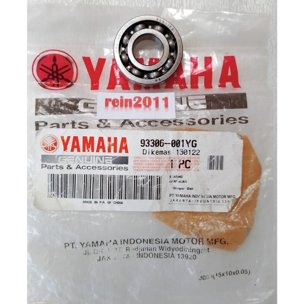 LAHER BEARING KECIL 6001 NOKEN AS LEXI 125 ASLI ORI YAMAHA 93306 001YG