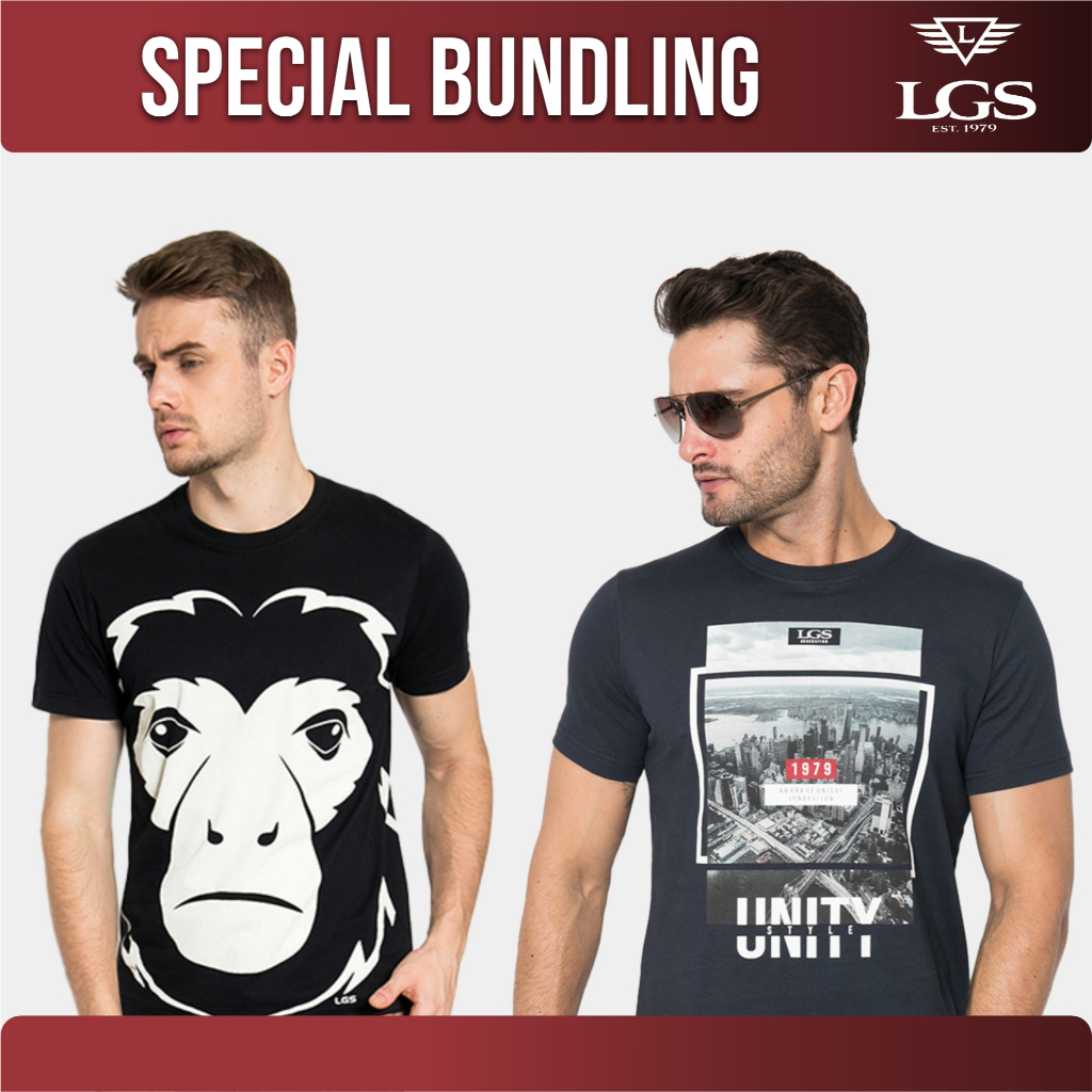 LGS - Spesial Bundling - Kaos Youth - T-Shirt Man - Katun - Nyaman - Cowok - GTS.870.P121.33.C - GTS