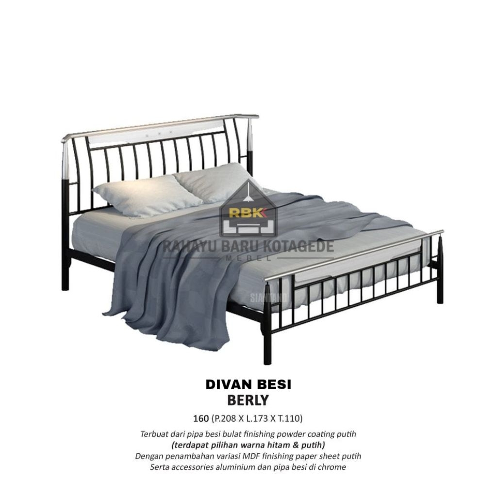 Divan Besi Berly Siantano Divan Tempat Tidur Ranjang Tempat Tidur Besi Divan Besi Jogja