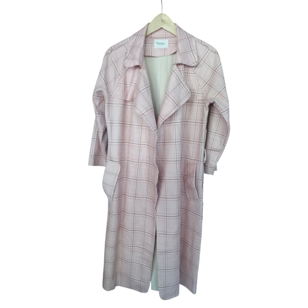 Coat kotak pink
