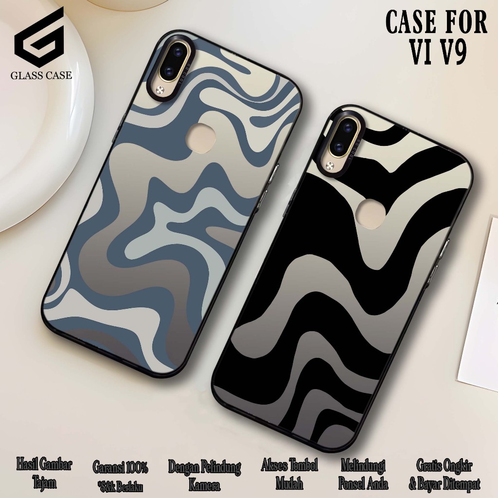 CASE VIVO V9 SOFTCASE HYBRID IMD PLATE HOLOGRAM PREMIUM SO COOL (  ABSTRAK NEW ) Casing Glossy