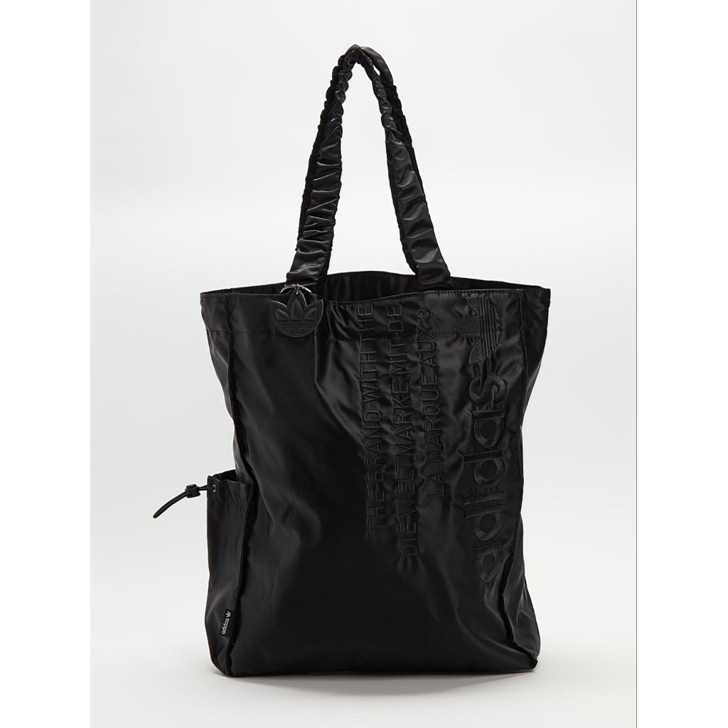 Adidas Originals Shopper Tote Bag - Black Shiny Satin.