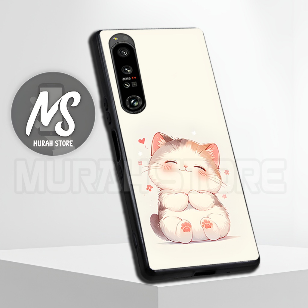 MS29/ Softcase Karet  SONY XPERIA 1 MARK 2/ MARK 4/ XPERIA 5 MARK 3 / Motif Kucing / Casing HP / Sil