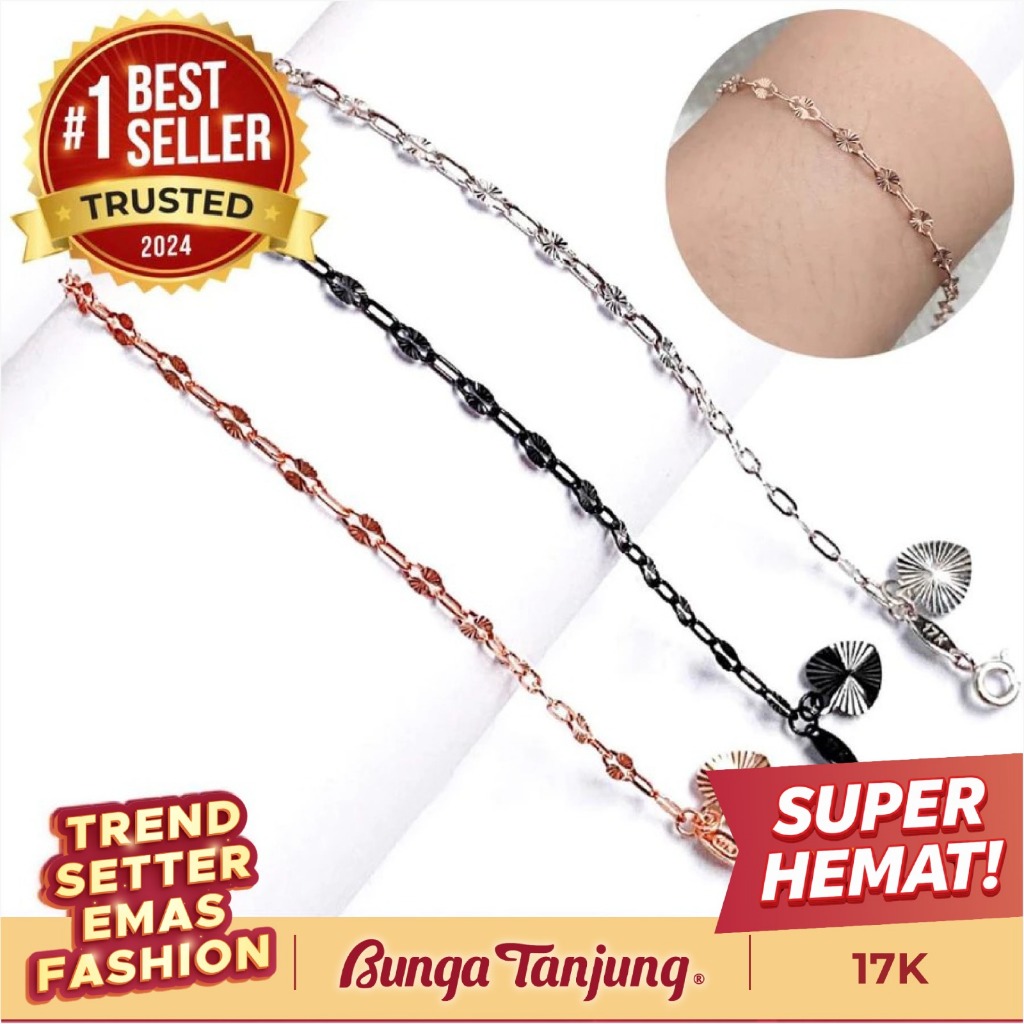 GELANG ARESO - EMAS 17K - BUNGA TANJUNG