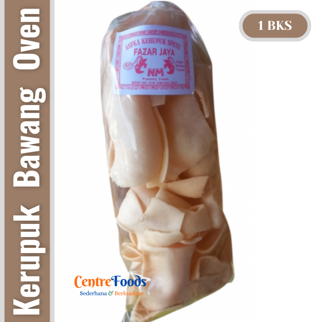 Kerupuk Bawang Kering Oven Siap Saji - Kerupuk Bawang Panggang Renyah Gurih Original | 1 Bks [ Harga