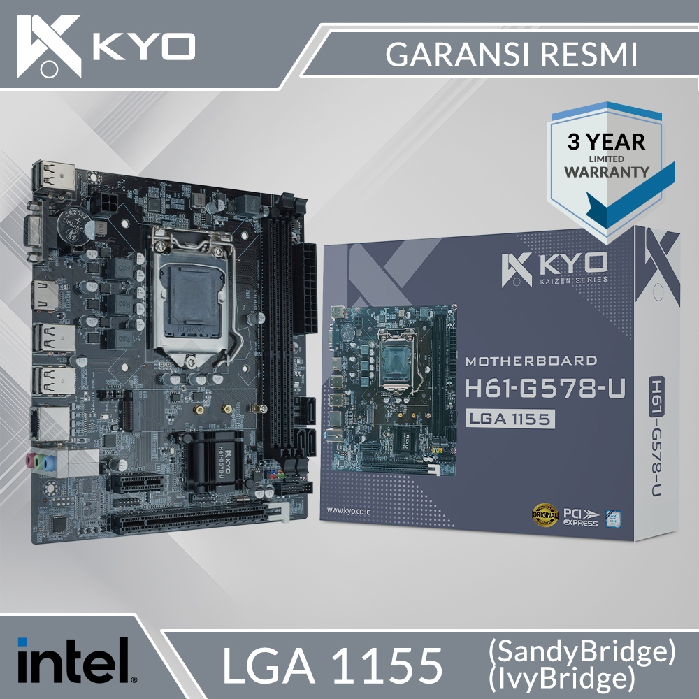 Motherboard KAIZEN H61 LGA 1155 DDR3 H61 Mainboard Mobo H61