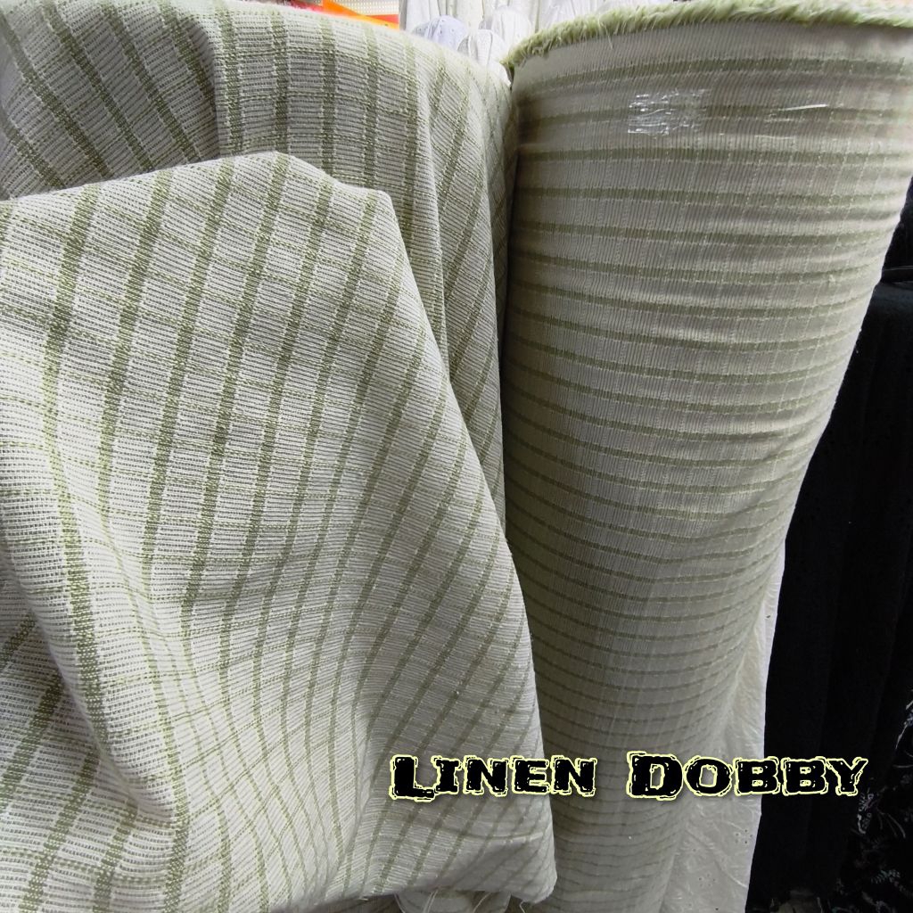 Kain/Kain Bahan Dobby Linen/Bahan Kain Linen Dobby [haraga ½ meter]
