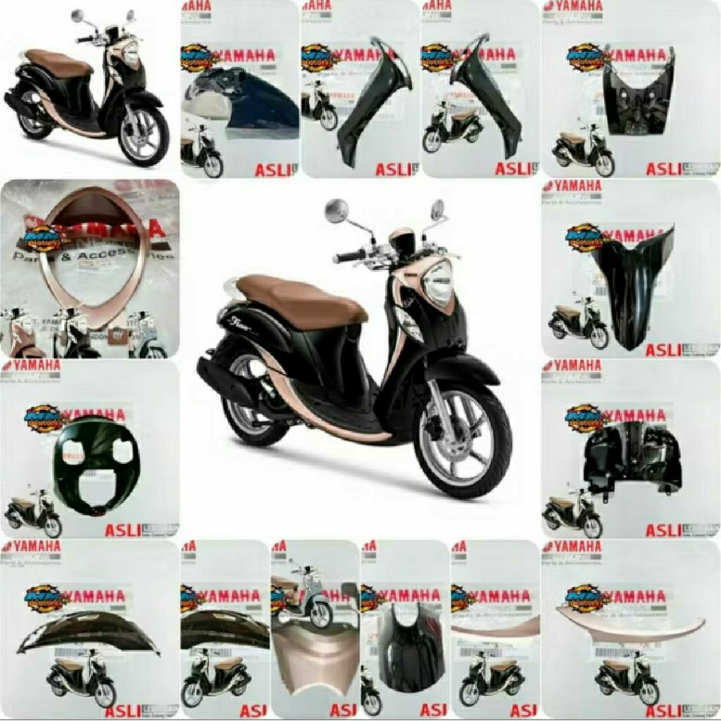 FULL SET BODY HALUS FINO PREMIUM 125 HITAM GLOSSY ORIGINAL YGP
