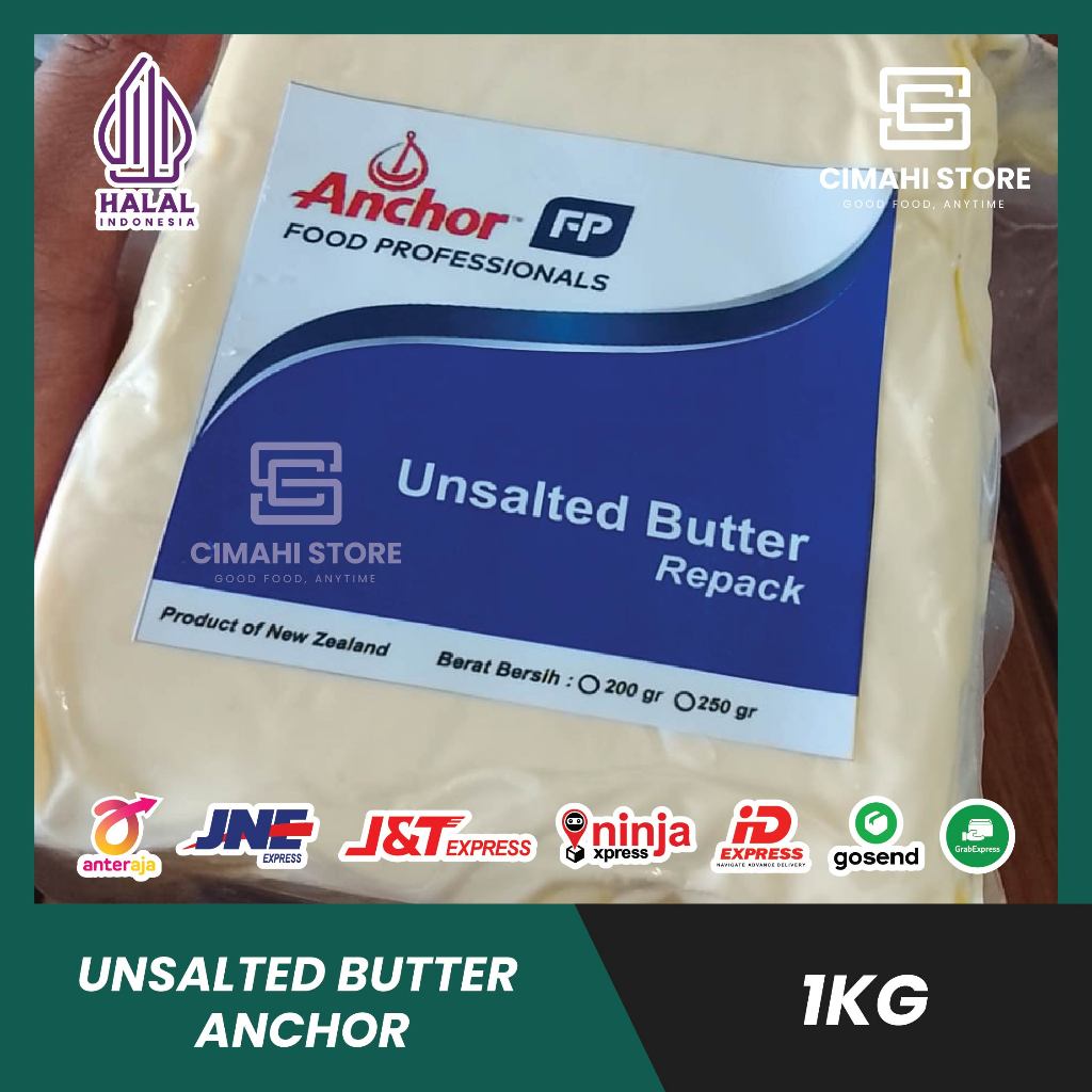 UNSALTED BUTTER ANCHOR 1KG - unsalted butter anchor 1kg asli new zealand