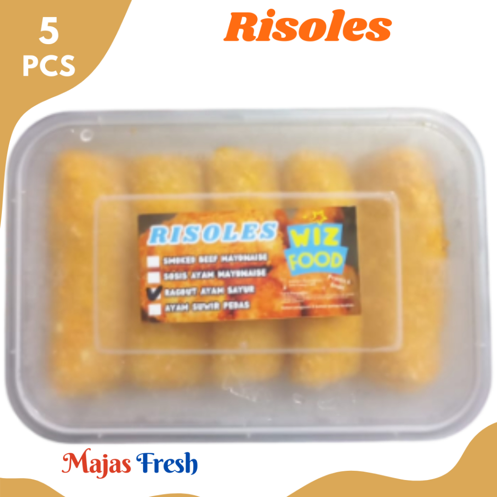 RISOLES Ragout Ayam Sayur - Risol Mentah Ayam Sayur Wiz Food Fresh | Isi 5 Pcs [ Harga Per PACK ]