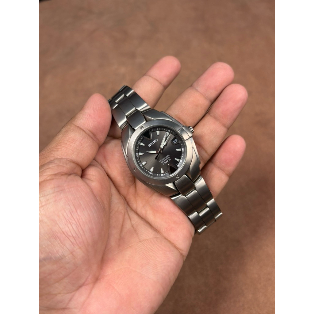 JAM TANGAN PRIA SEIKO TITANIUM PERPETUAL CALENDAR 8F32 0040 JDM JAPAN