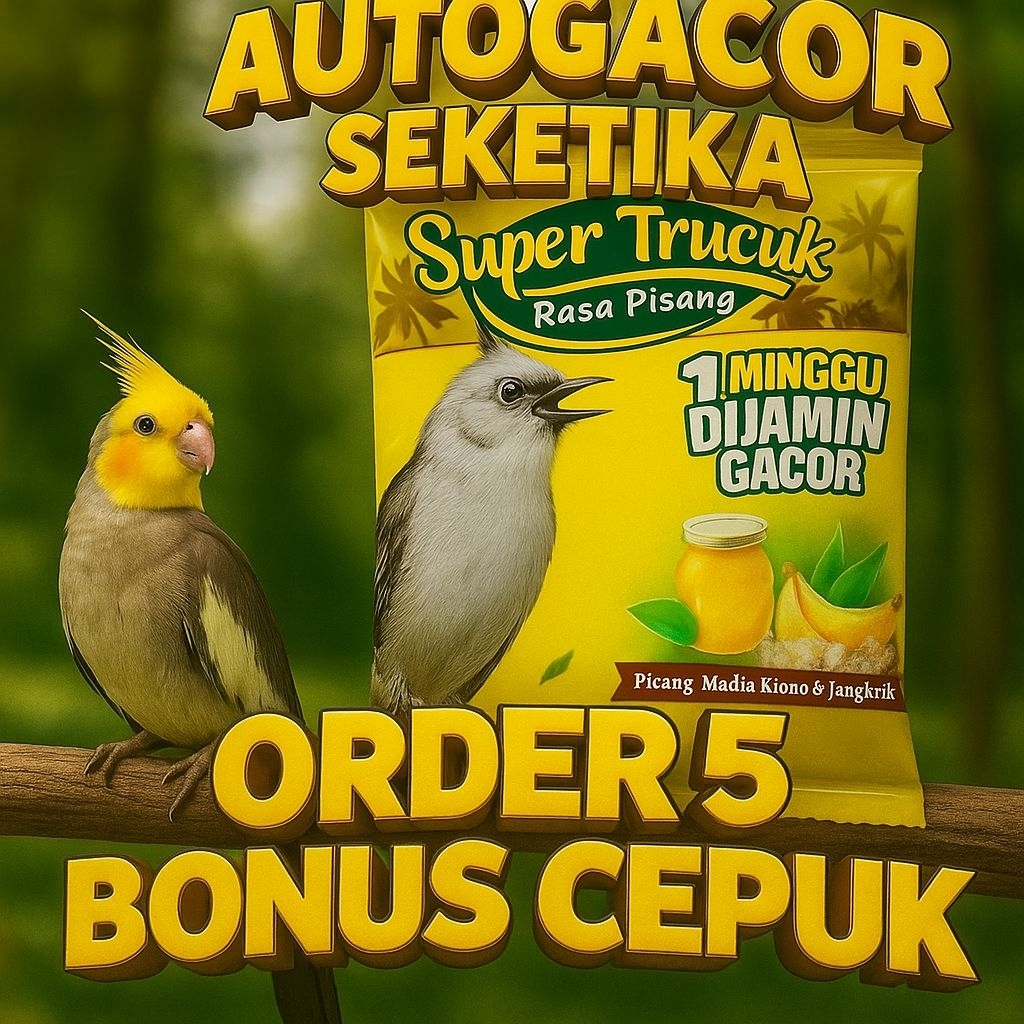 VOER TRUCUK PAKAN BURUNG TRUCUKAN TRUCUK SUPER TRUCUK VOURT TRUCUK RASA PISANG Pakan trucukan super 
