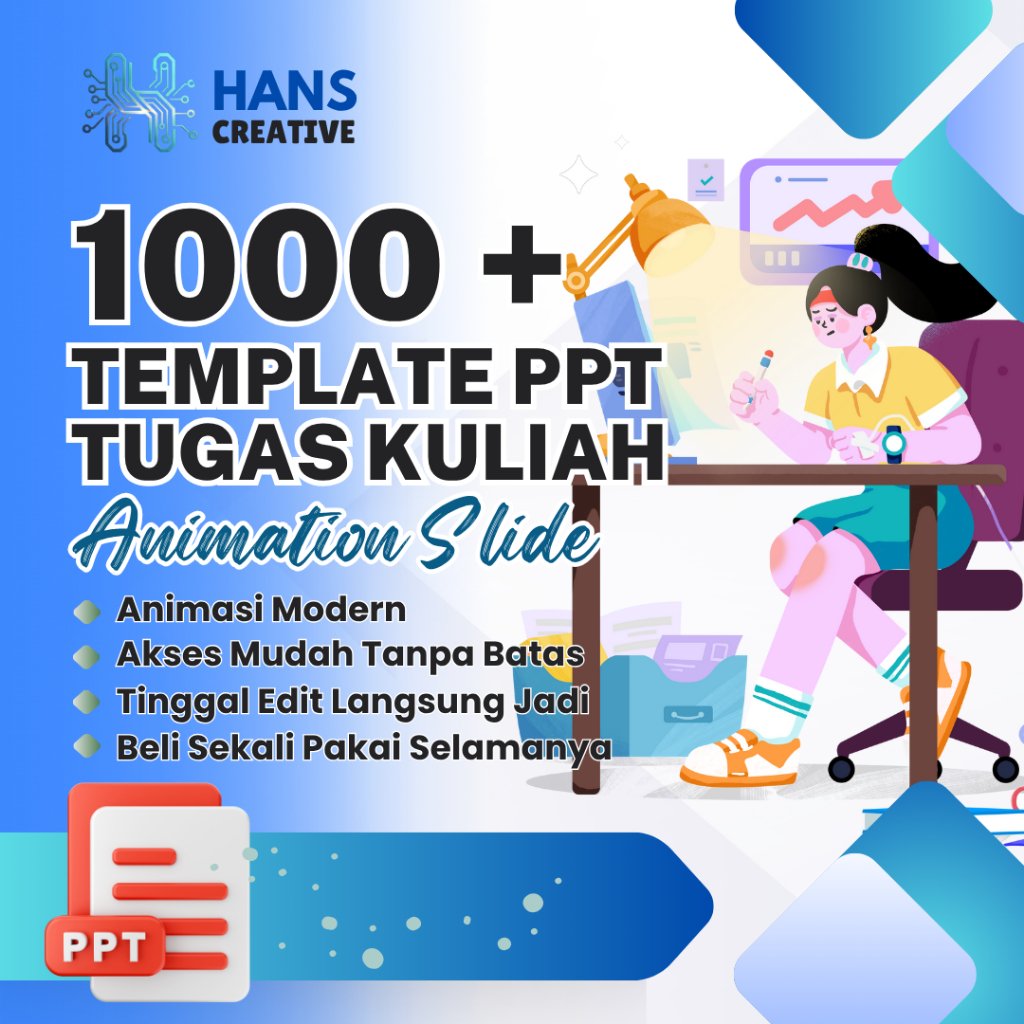 HANS Creative - Template PPT Tugas Kuliah Animation Slide