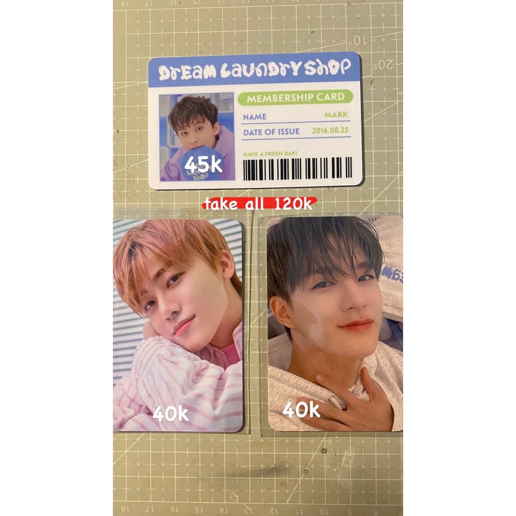 photocard nct dream jeno jaemin mark laundry shop