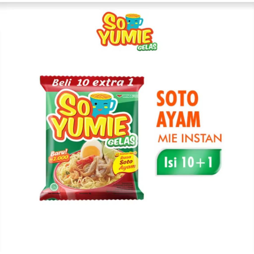 So Yumie gelas 1 renceng Rasa soto ayam
