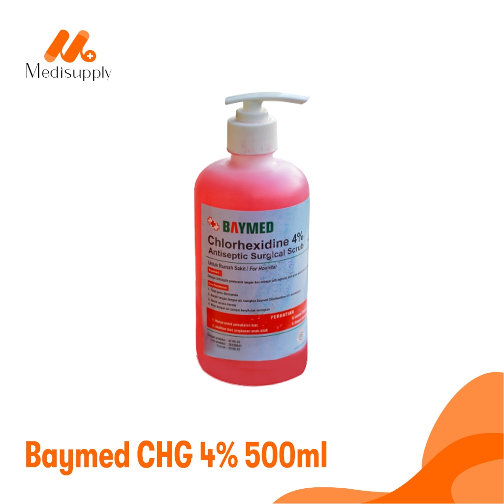 BAYMED Chlorhexidine 500ml - CHG 4% Handrub - Handwash - Handsanitizer