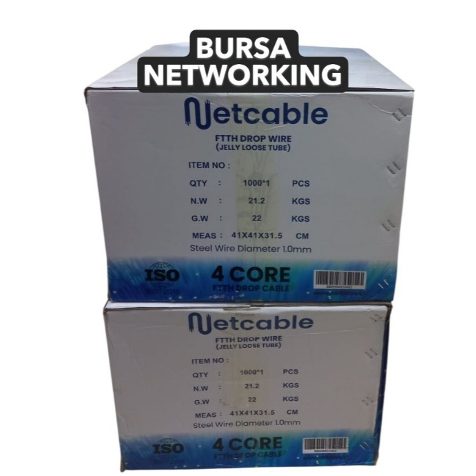 NETCABLE JELLY TUBE Kabel FO Fiber Optik  Core 2 Core 4 Core 6 Core 12 Core panjang 1000M/1KM