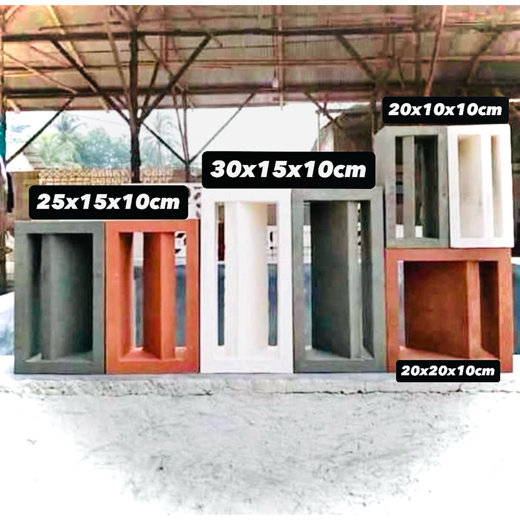 roster beton minimalis, loster beton minimalis, roster Nako 25x15x10, nako 30x15cmx10, nako 20x10x10