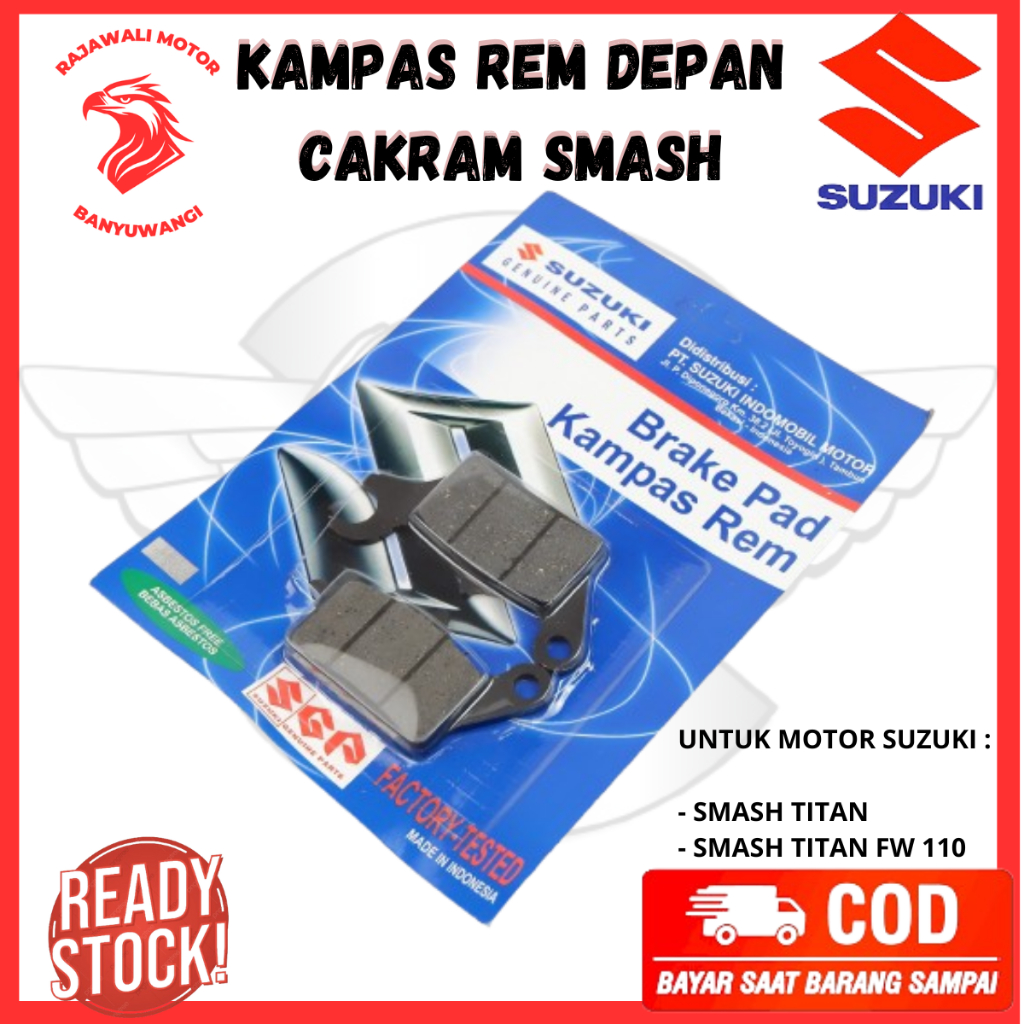 Kampas Rem Suzuki Smash Titan Ori / Kampas Rem Cakram Depan Motor Smash Titan FW 110 - 59100-21850L0