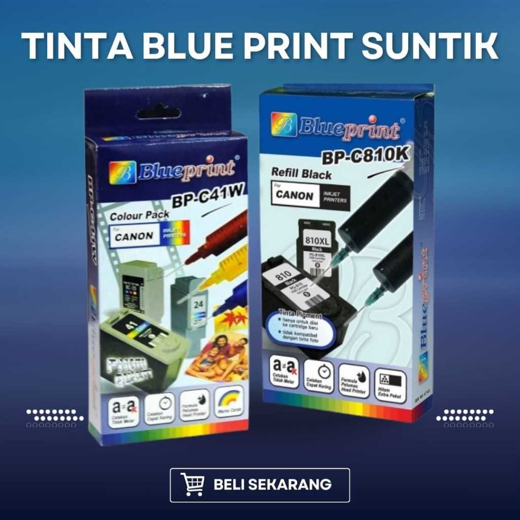 Tinta Suntik BluePrint untuk Semua Tipe Printer (epson, canon, hp, brother)
