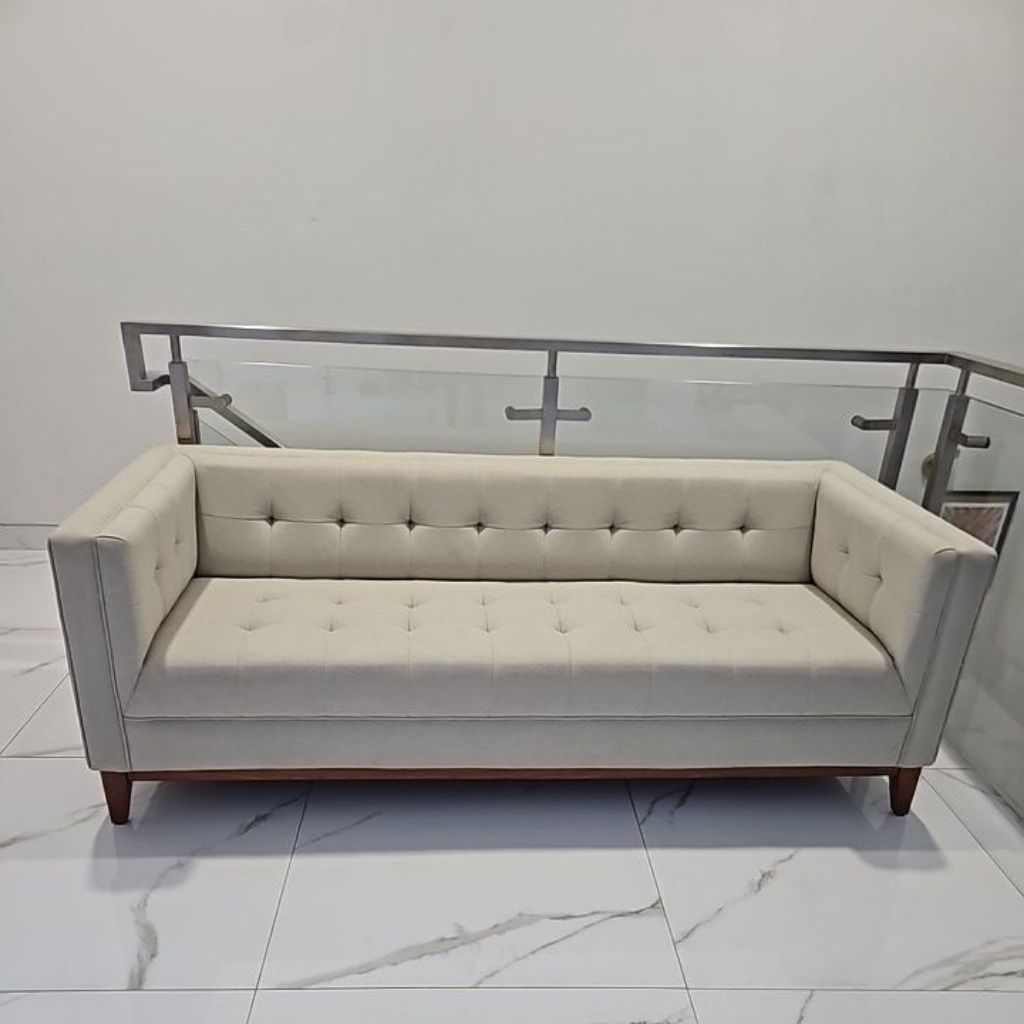 Sofa kain 3 seater hijau tosca