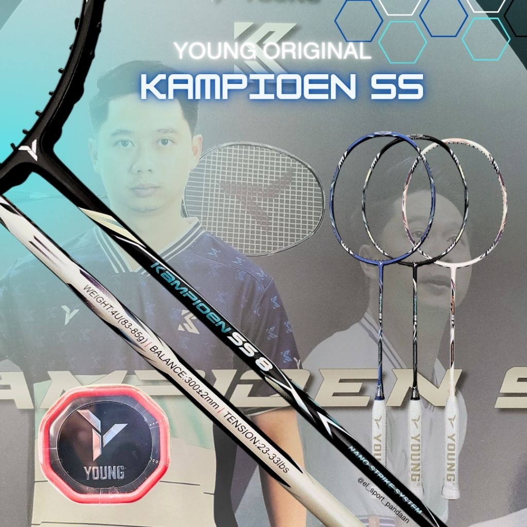 RAKET BADMINTON YOUNG KAMPIOEN SS 7/8/9 EDISI KEVIN SANJAYA 100% ORIGINAL PRODUK