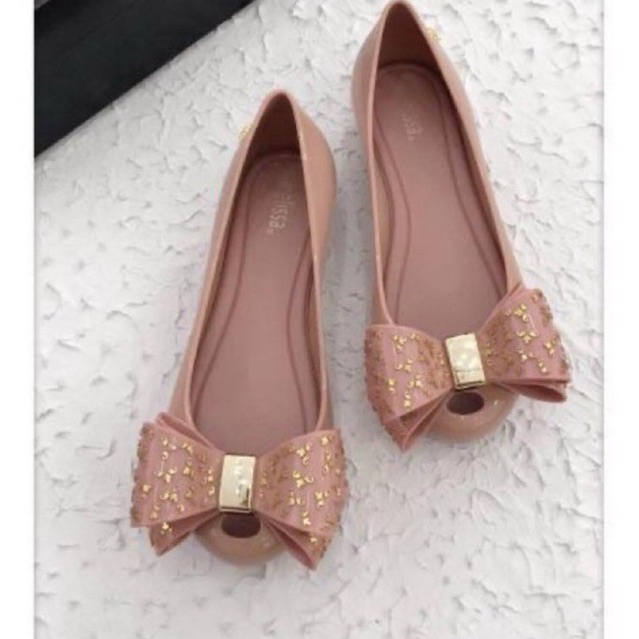 Sepatu wanita melissa ultra girls pita kumis nude