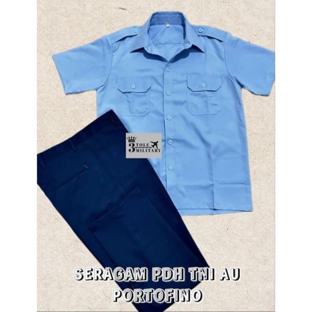 SERAGAM PDH TNI AU / PAKAIAN DINAS TNI AU BAHAN PORTOFINO ORIGINAL