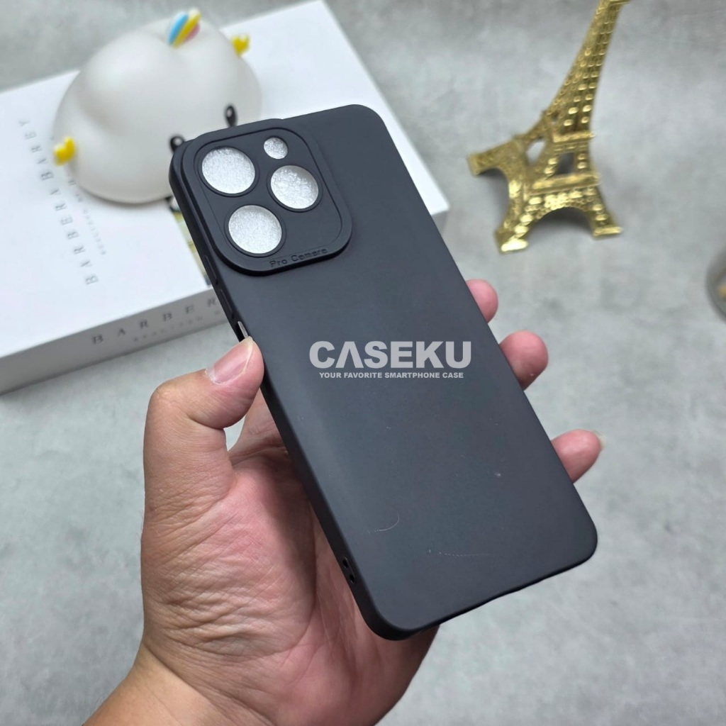 Redmi 15C Case Pro Camera Macaron Black Case Redmi 15C