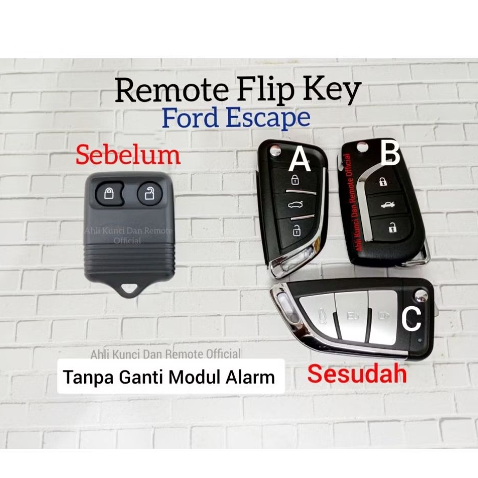 Remote Kunci Ford Escape Flip key Kunci Lipat Bergaransi