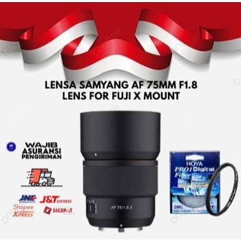 LENSA SAMYANG AF 75MM F1.8 LENS FOR FUJI X MOUNT / SAMYANG AF 75MM F1.8