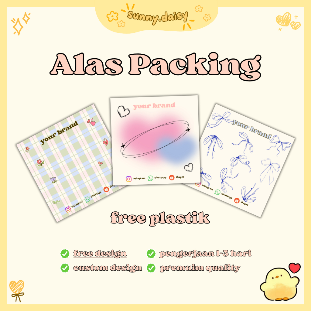 ALAS PACKING GELANG DAN AKSESORIS | ALAS PACKING FREE PLASTIK BISA CUSTOM