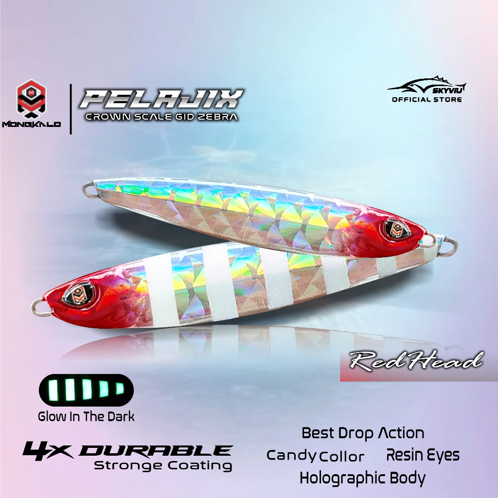 Mongkalo Pelajix Kipas GID-Zebra noMotif Candy 30 Red-Head
