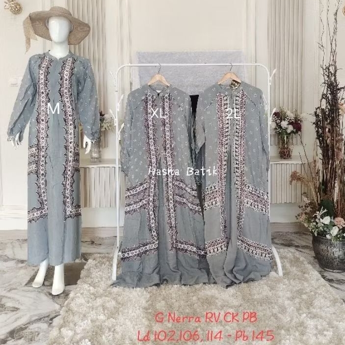 Gamis Batik Luza (G. Nerra RV CK PB) Batik Pekalongan