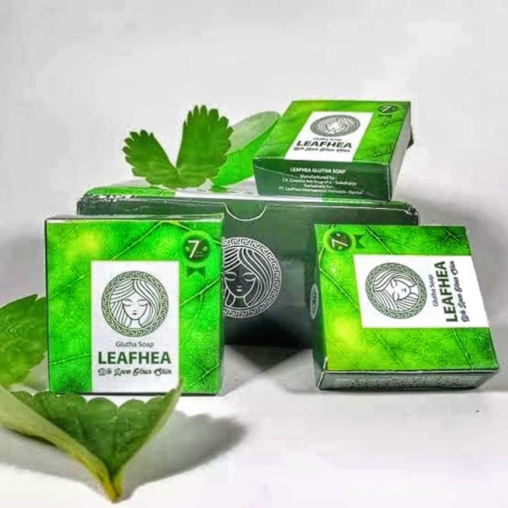 Leafhea Glutha Soap 3pcs – Sabun Pencerah Wajah & Badan, Aman untuk Semua Jenis Kulit