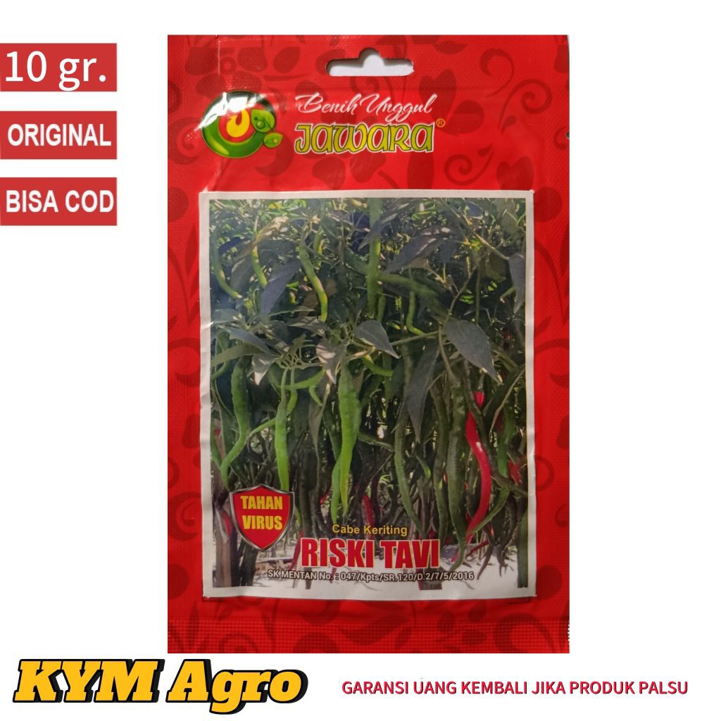 Benih Cabe Merah Keriting RISKI TAVI isi 10 gr. bibit cabai keriting tahan virus