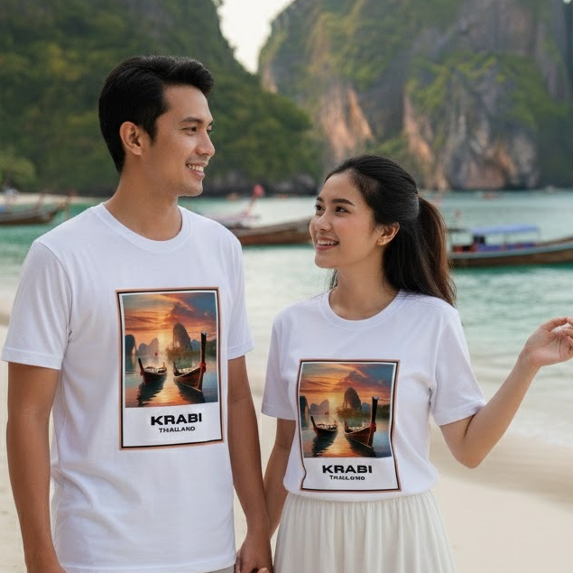 KAOS THAILAND KAOS OLEH OLEH THAILAND PAKAI TAG LABEL THAILAND SOUVENIR PREMIUM COTTON COMBED ORIGIN