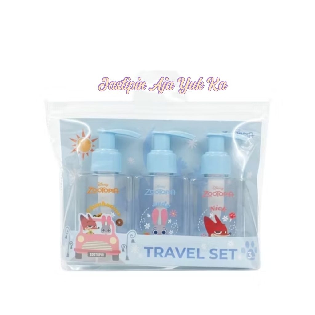 [READY] Travel Kit OHSOME - Zootopia Travel Bottle (Set 3 pcs)