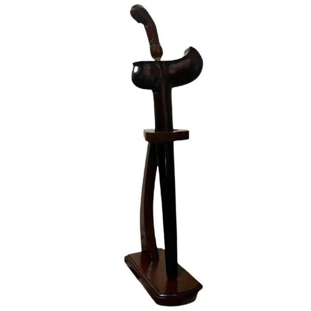 Stand Tempat Dudukan Keris Kayu Jati Model Minimalis Politur Warna Coklat Premium